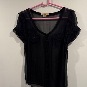 Sheet Black womens blouse